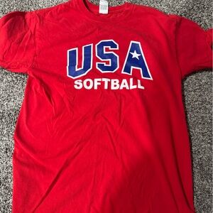 Red USA Softball Jennie Finch T-Shirt